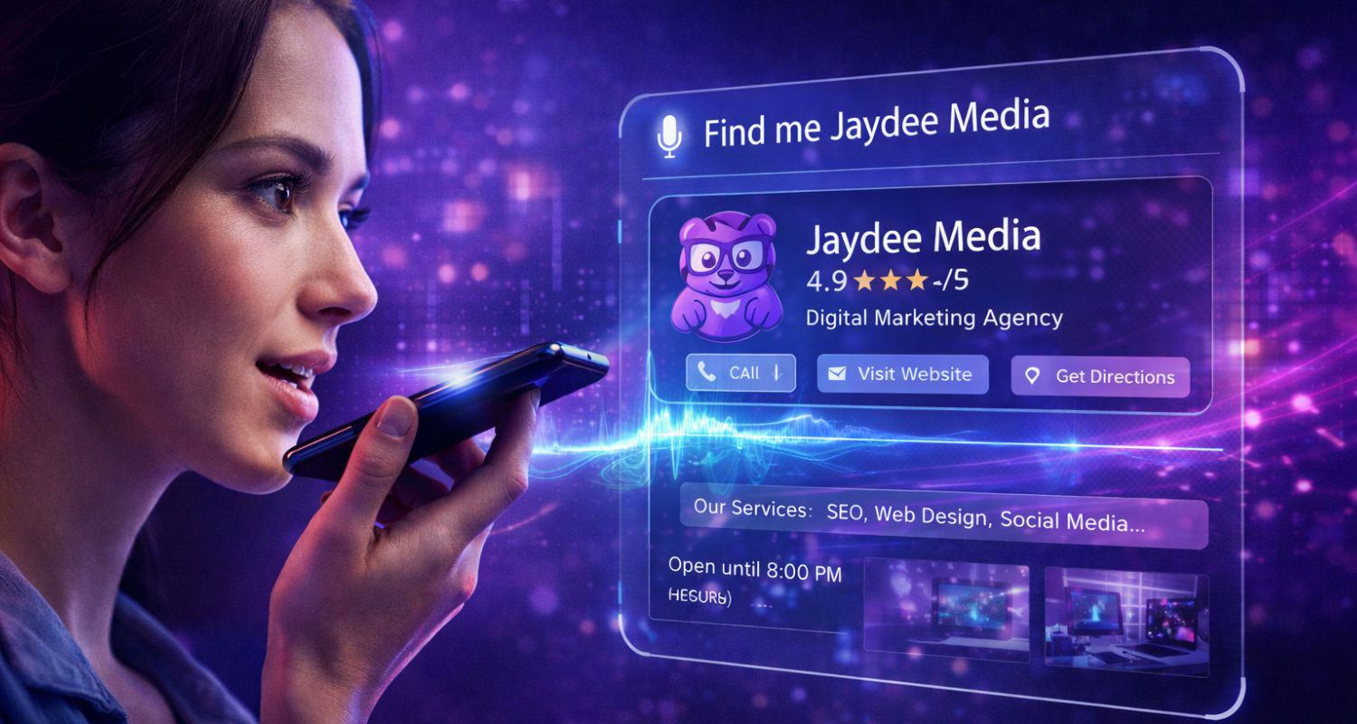 voice search in 2026 for Jaydee Media
