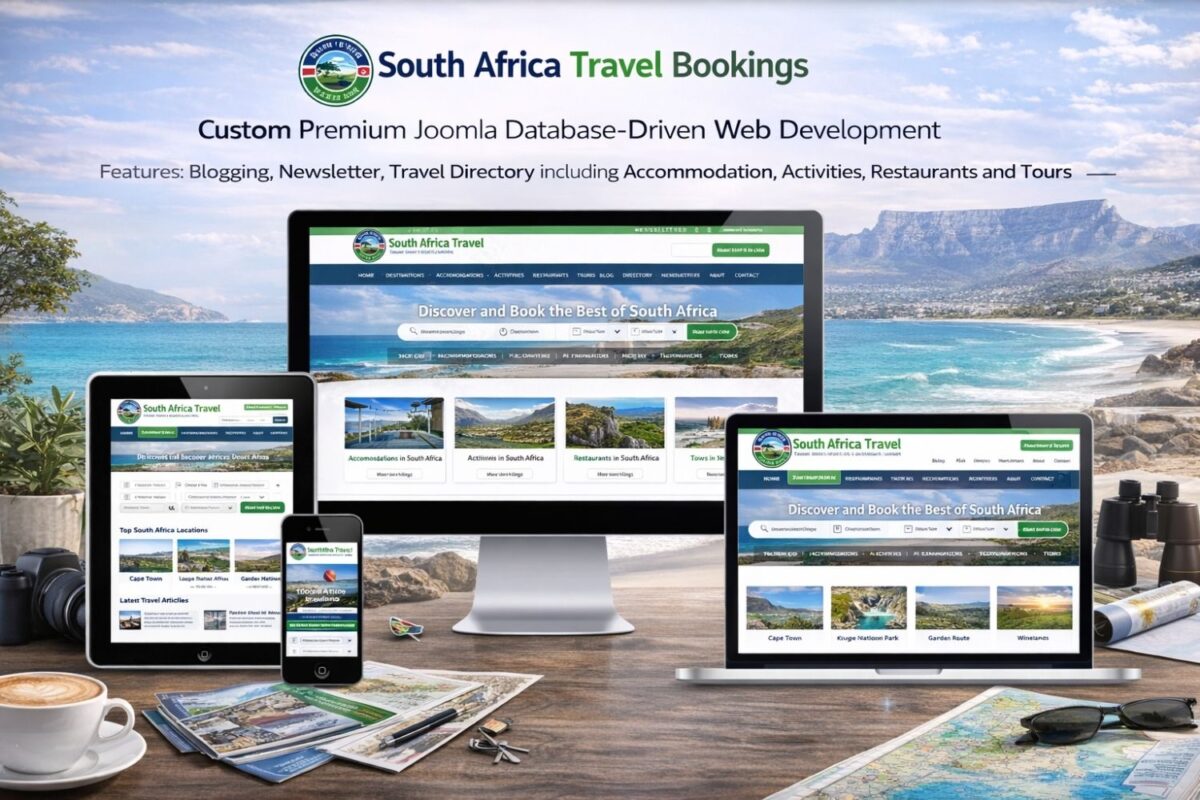 SA Travel Bookings joomla web development