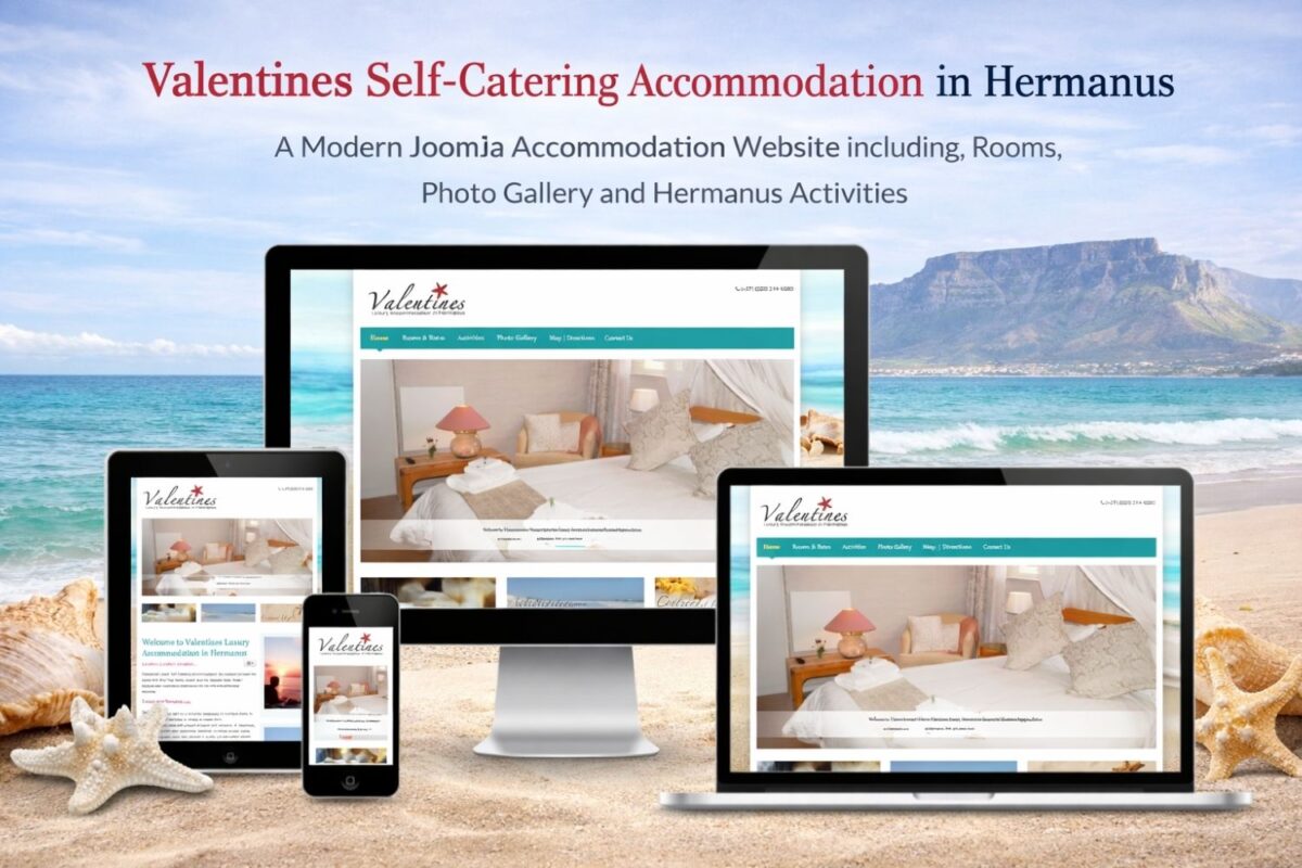 Valentine’s Luxury Self-Catering joomls website design