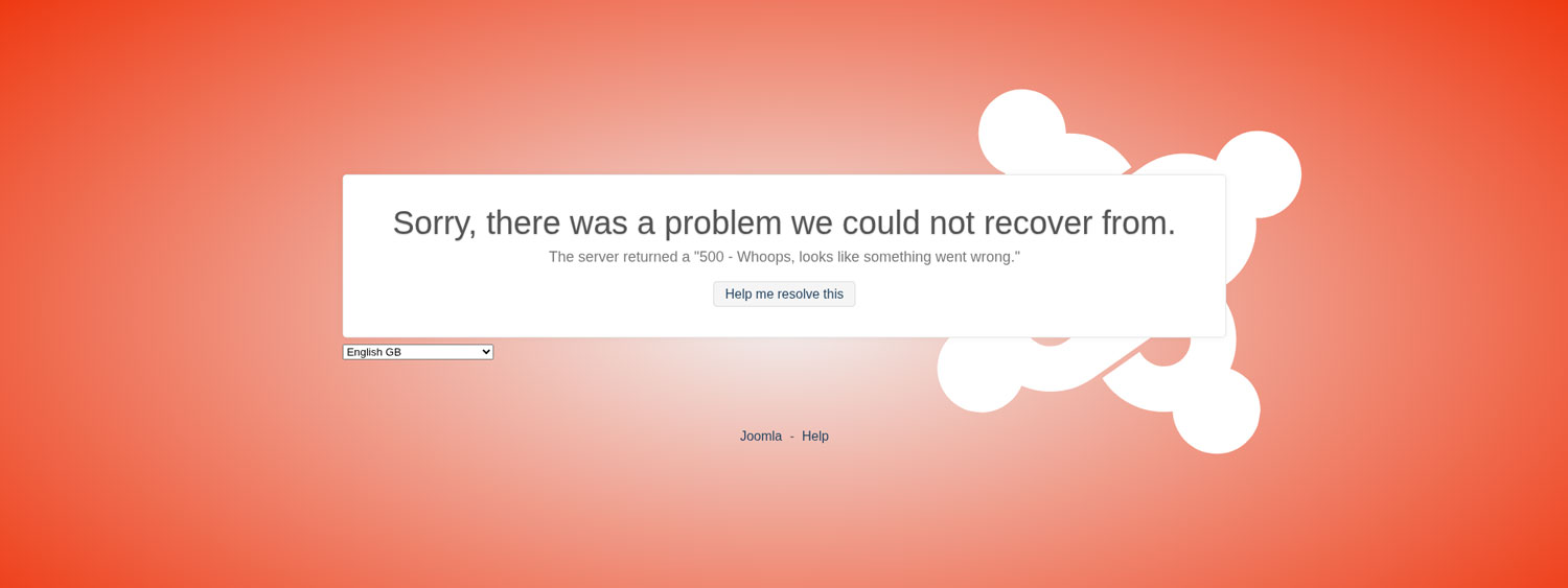 joomla error 500 fix